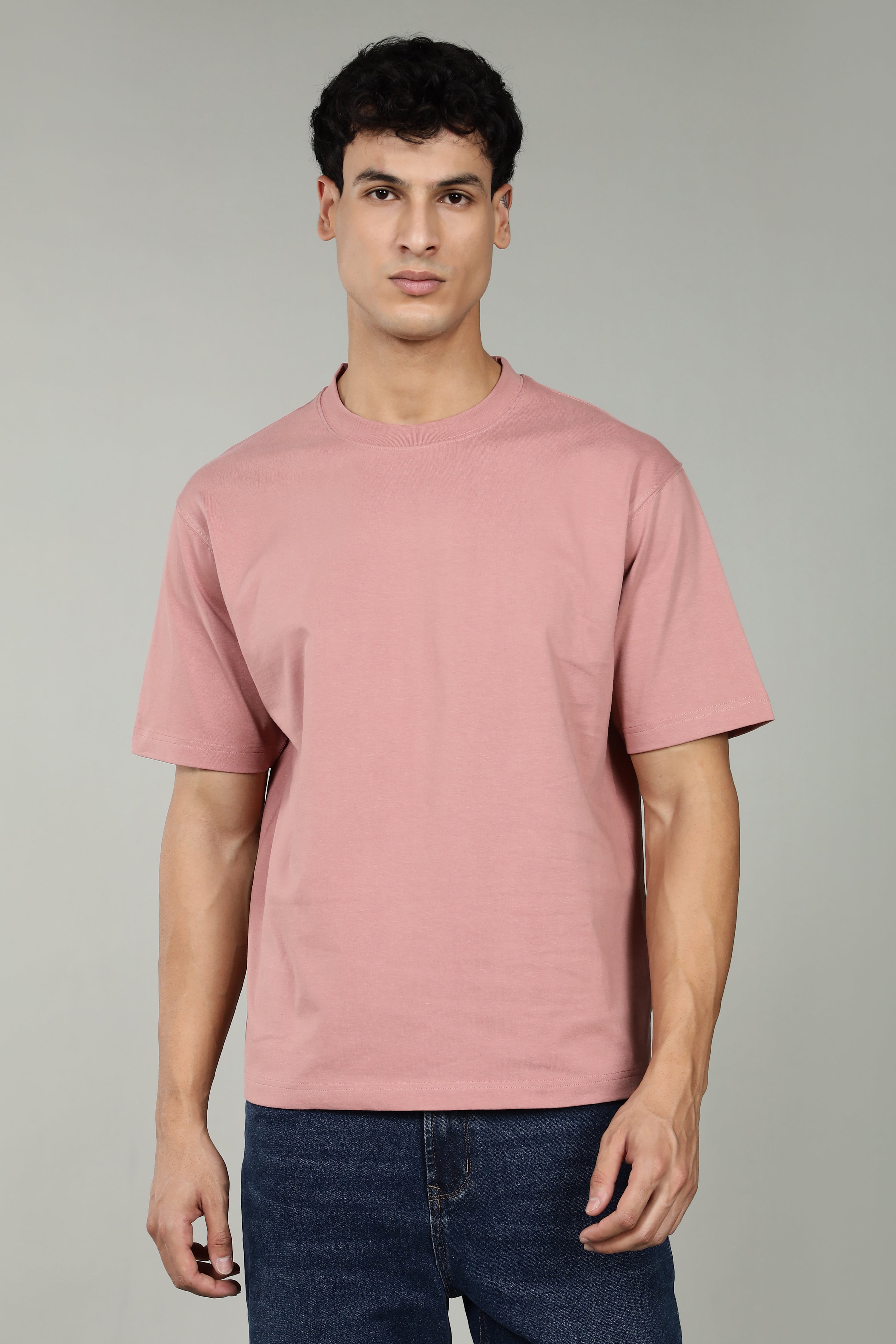 Urban Drape Men's Loose Fit T-Shirt | Light Pink