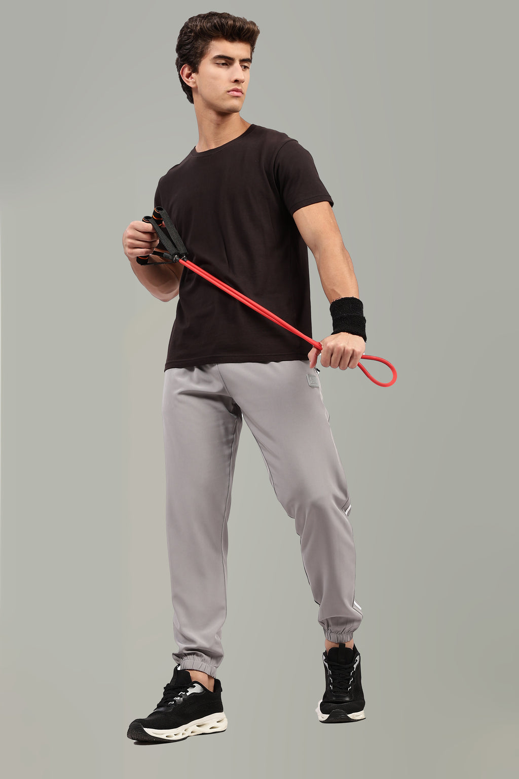 Sidestripe Joggers | Light Gray