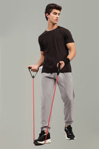 Sidestripe Joggers | Light Gray