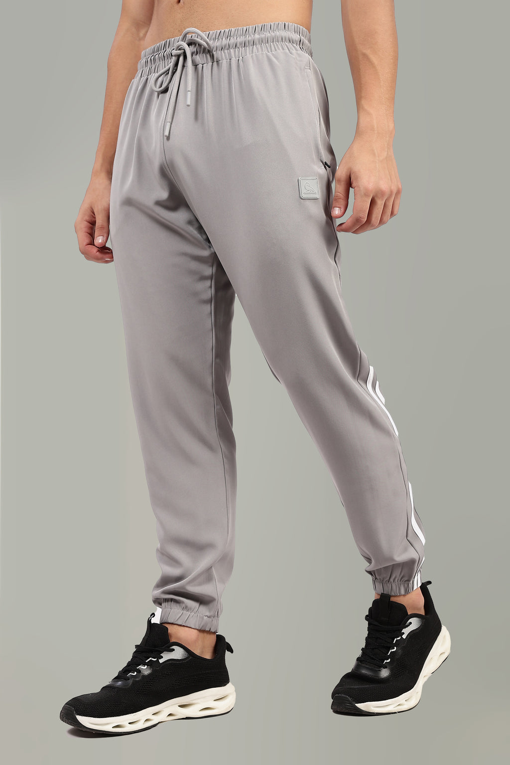 Sidestripe Joggers | Light Gray