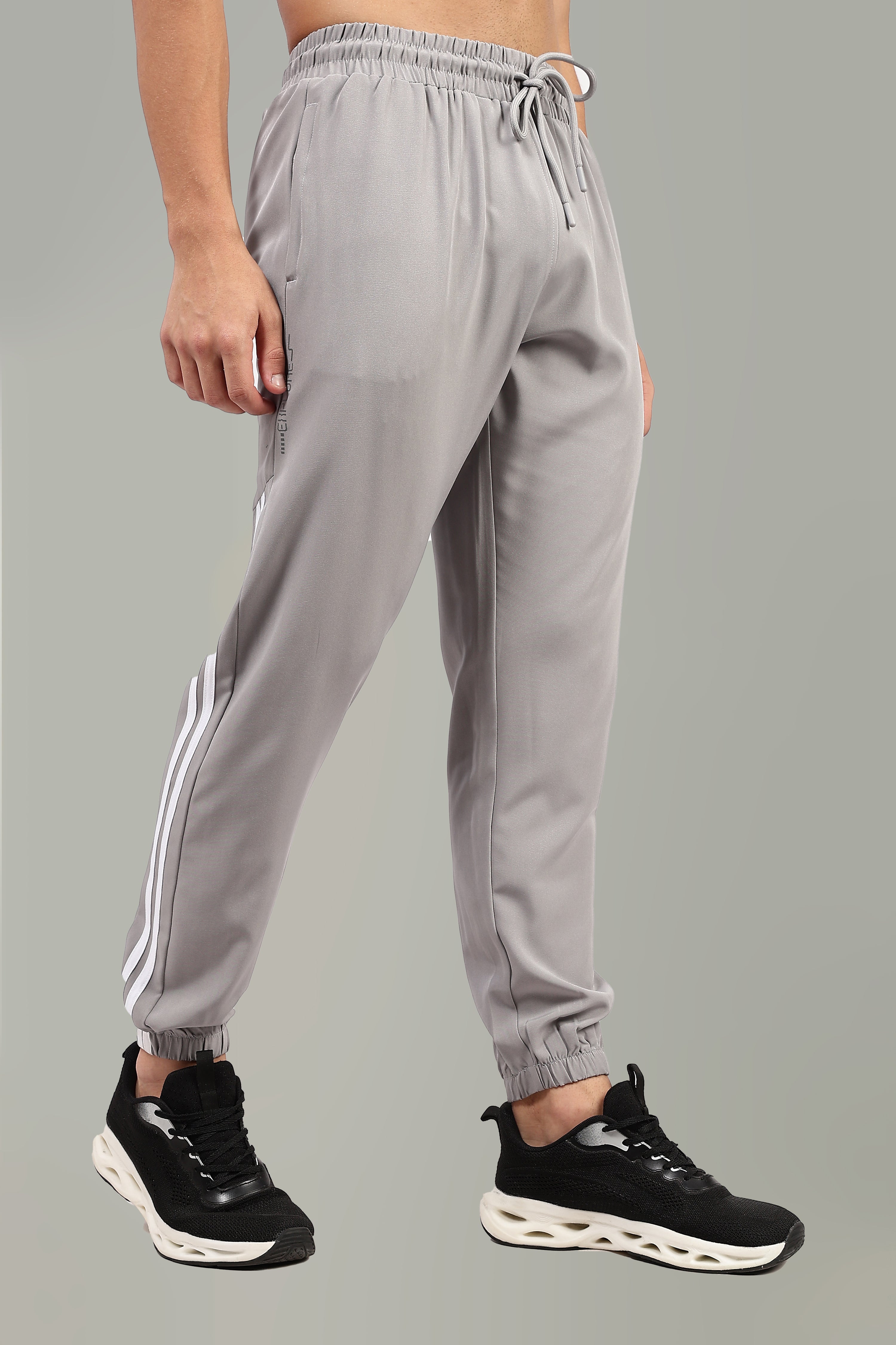 Sidestripe Joggers | Light Gray