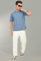Urban Drape Men's Loose Fit T-Shirt | Denim Blue