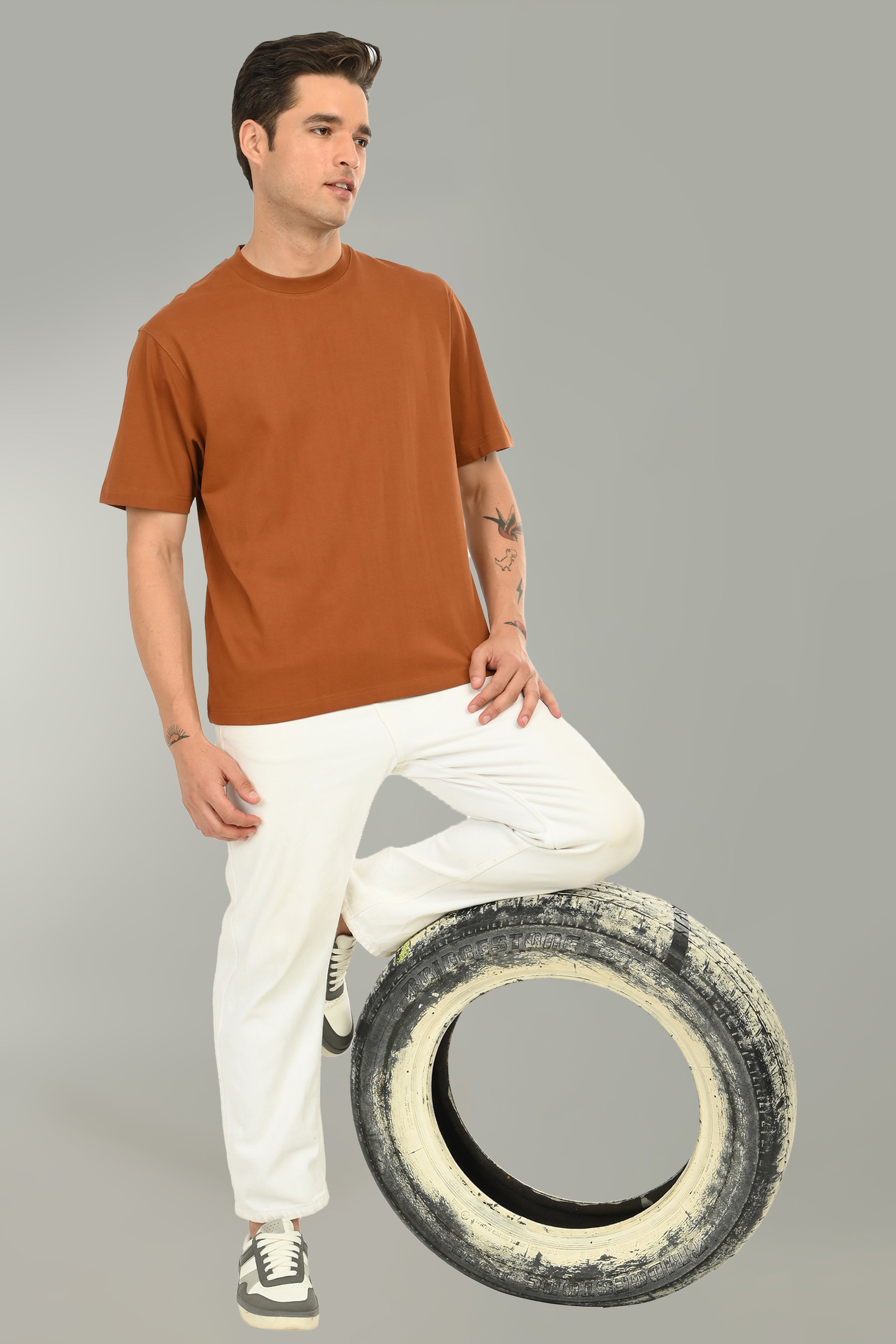 Urban Drape Men's Loose Fit T-Shirt | Copper