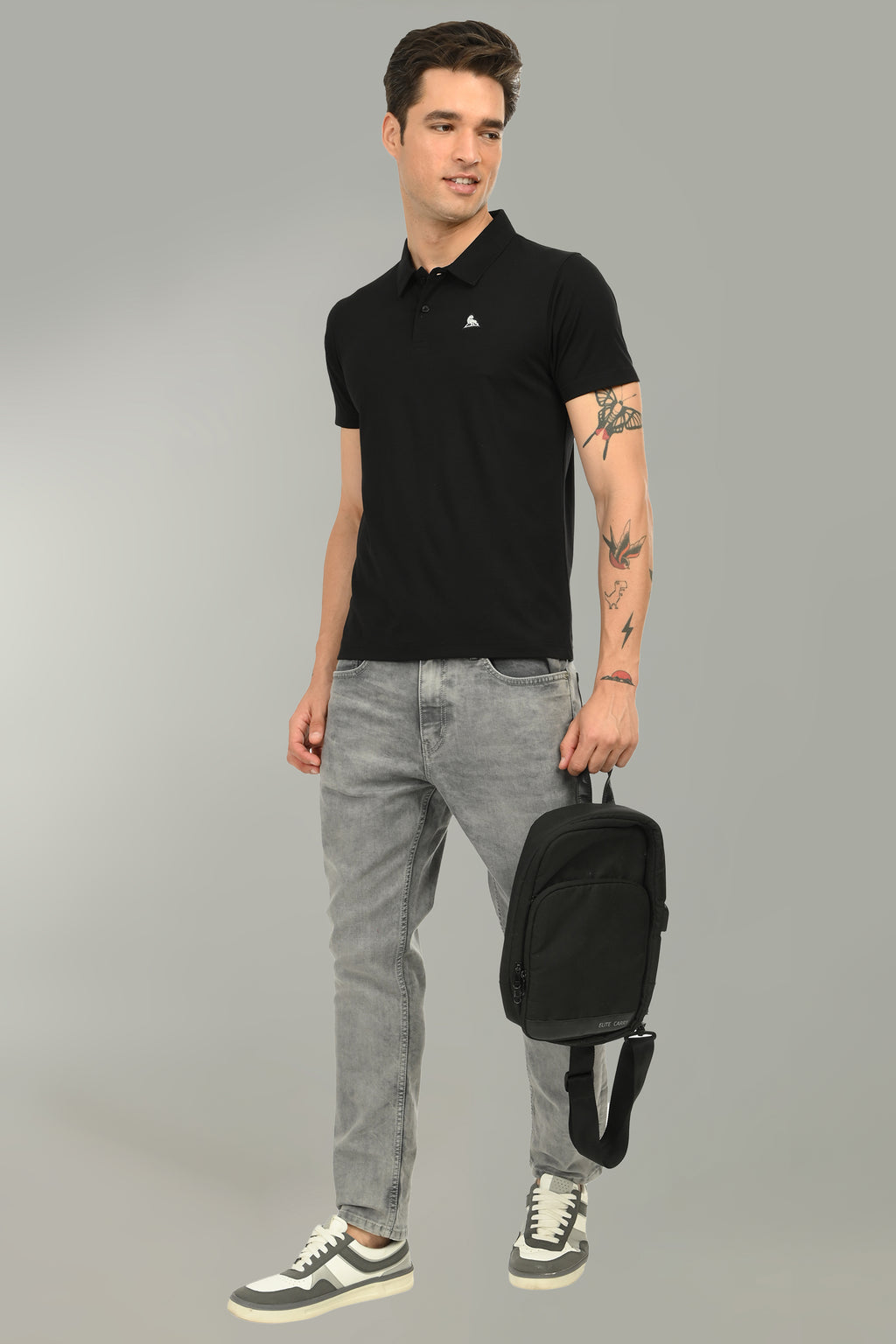 Flex Men's Polo T-Shirt | Black