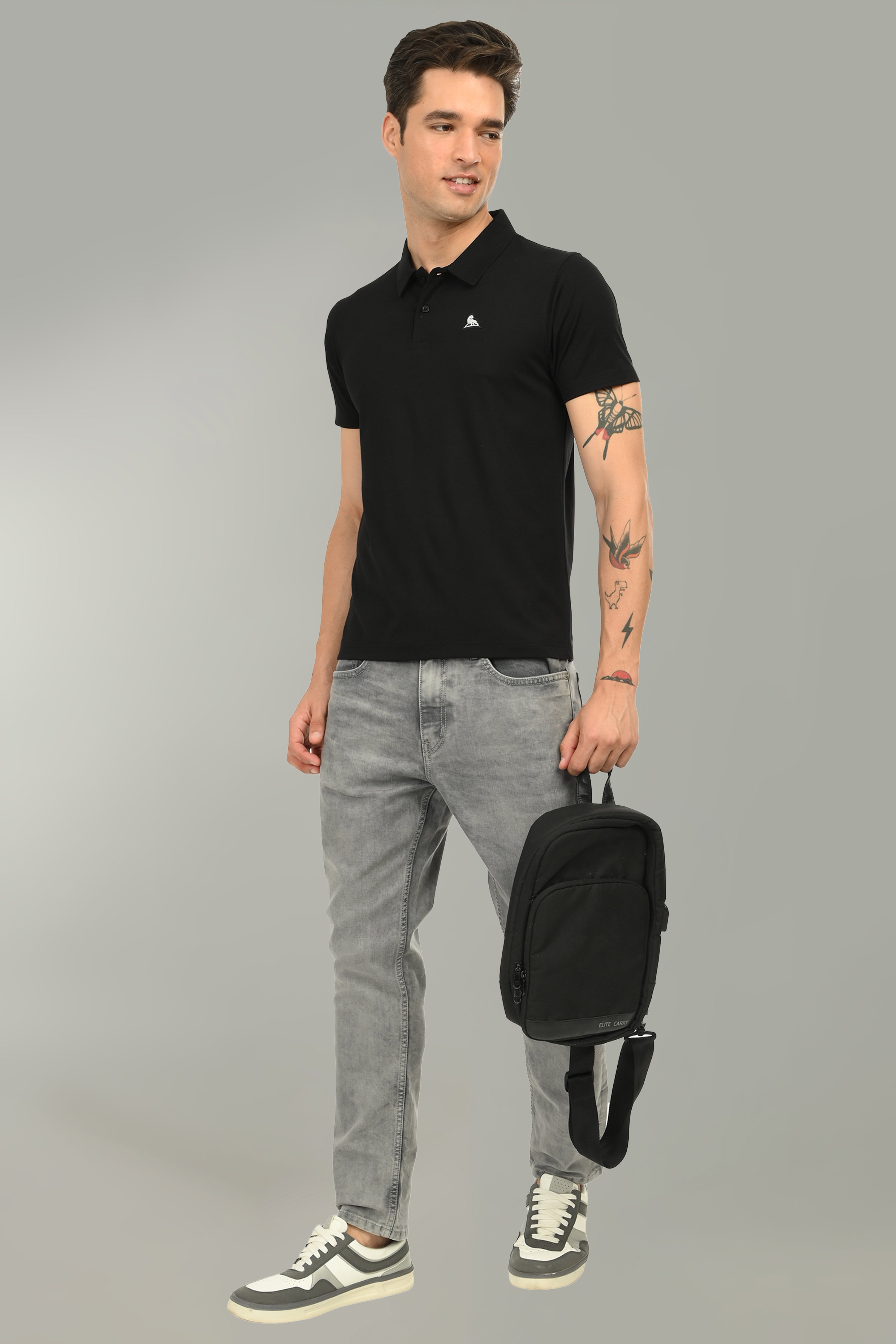 Flex Men's Polo T-Shirt | Black