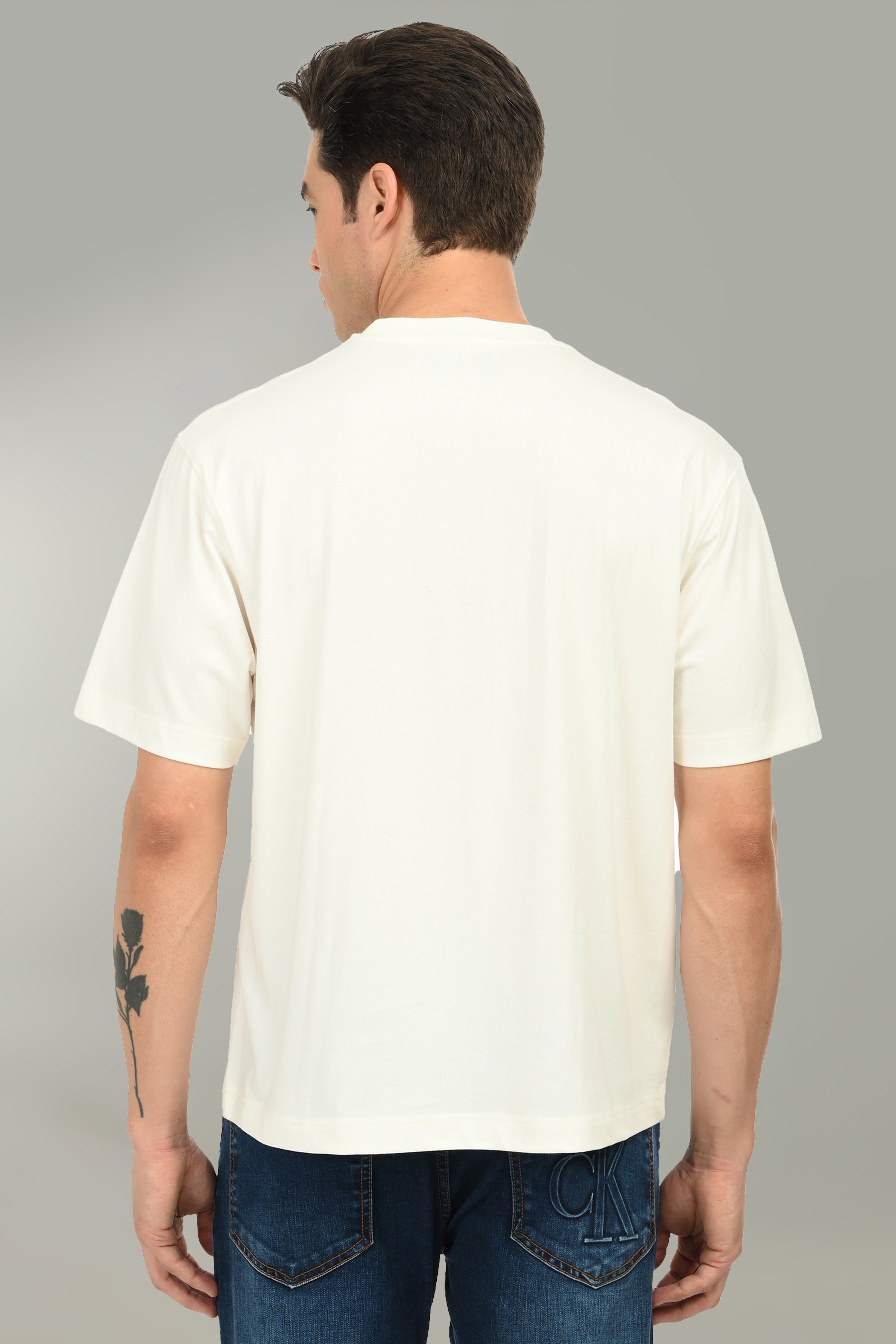 Urban Drape Men's Loose Fit T-Shirt | Cream